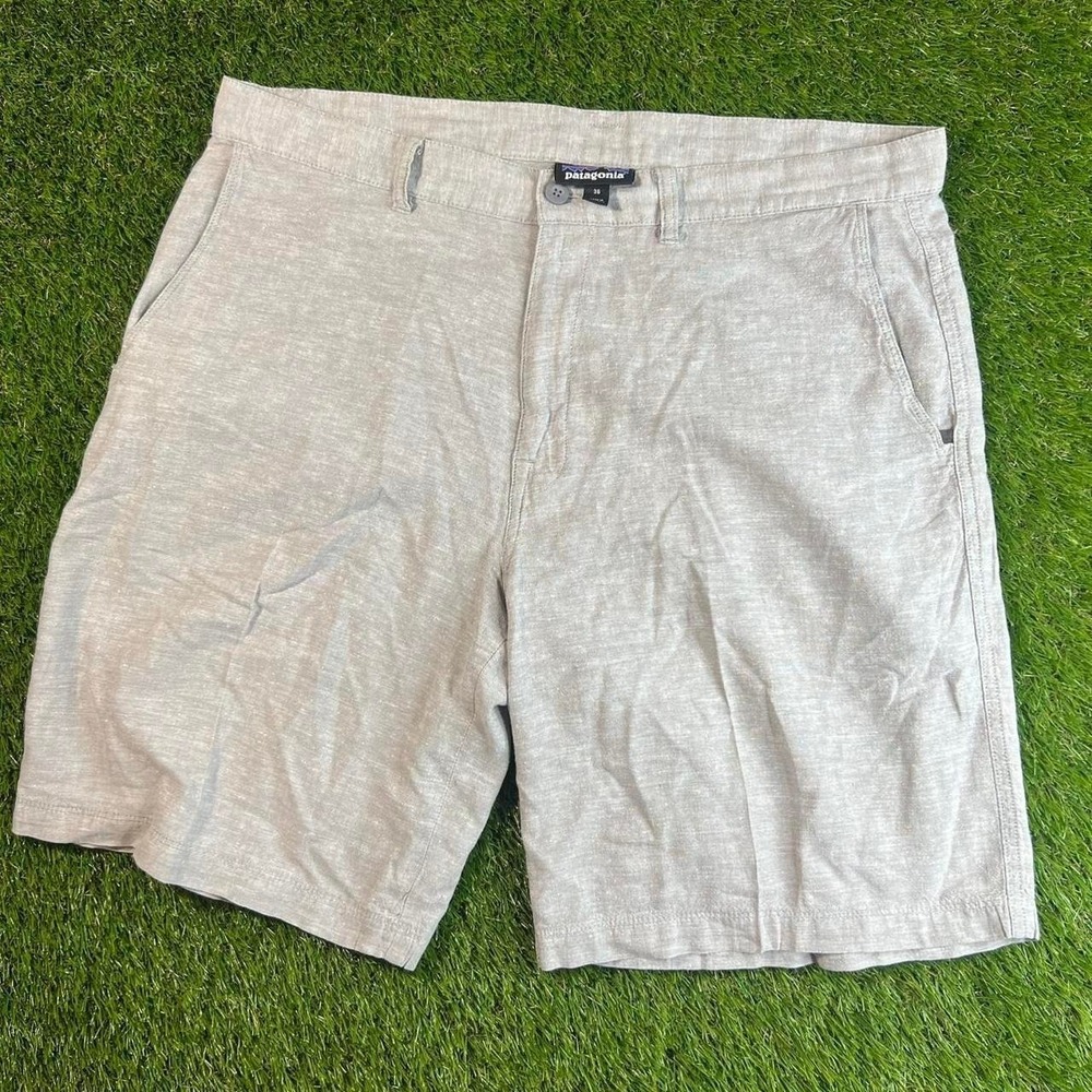 Patagonia Mens 36 Organic Cotton Hemp Shorts Grey Outdoor Casual Hiking 36